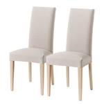 Gestoffeerde stoelen Ellerby I (2 stuk) geweven stof/massief beukenhout - beukenhout - Beige