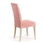 Gestoffeerde stoelen Ellerby I (2 stuk) geweven stof/massief beukenhout - beukenhout - Pastelrood