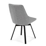 Chaises capitonnées Hadley (lot de 2) Tissu / Acier - Noir - Gris