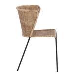 Eetkamerstoelen Rantin I (set van 2) rotan/staal - rotan/zwart