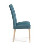 Stoelen Ellerby II (set van 2) fluweel/massief beukenhout - beukenhout - Turquoise