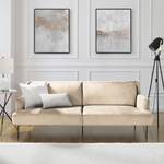 Sofa Bleecker (3-Sitzer) Samt - Creme