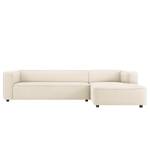 Ecksofa Berlou I Webstoff - Creme - Longchair davorstehend rechts