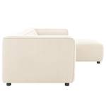 Ecksofa Berlou I Webstoff - Creme - Longchair davorstehend rechts