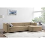 Ecksofa Berlou II Microfaser - Beige - Longchair davorstehend rechts