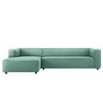 Ecksofa Berlou I Webstoff - Mint - Longchair davorstehend links