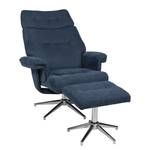 Fauteuil relax Peers Tissu - Bleu foncé