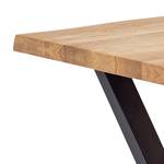 Table Woodbury Chêne massif / Acier - Chêne huilé - Largeur : 200 cm