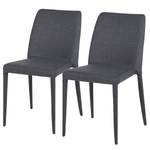 Chaises Randle (lot de 2) Tissu / Fer - Gris