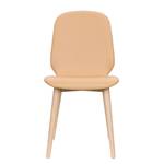 Gestoffeerde stoelen Juuma (set van 2) Leer Leps: Zandkleurig - Lichte eikenhouten