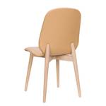 Gestoffeerde stoelen Juuma (set van 2) Leer Leps: Zandkleurig - Lichte eikenhouten