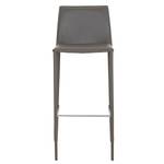 Barstuhl Uphill Recyceltes Leder / Eisen - Taupe