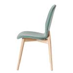 Gestoffeerde stoelen Juuma (set van 2) Textielmix Vedi: Groen - Lichte eikenhouten