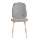 Chaises capitonnées Juuma (lot de 2) Tissu composite Vedi: Gris clair - Chêne clair