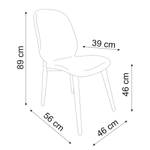 Polsterstuhl Juuma (2er-Set) Mischgewebe Vedi: Hellgrau - Eiche Hell