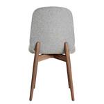 Gestoffeerde stoelen Juuma (set van 2) Textielmix Vedi: Lichtgrijs - Walnoot