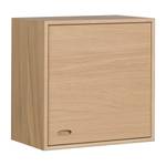 Étagère murale Makkola II Placage en bois véritable - Chêne clair - Butoir à droite