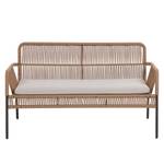 Banc de jardin Samantha Acier / Polyester - Beige / Gris