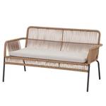 Tuinbank Samantha staal/polyester - beige/grijs