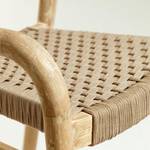 Chaises de bar Sheryl II Eukalyptus massif / Polyester  -  Beige - Beige