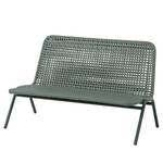 Banc de jardin Wivina Acier / Polyester - Vert / Gris