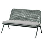 Banc de jardin Wivina Acier / Polyester - Vert / Gris