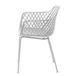 Chaise de jardin Quinn Acier / Matière plastique - Blanc - Blanc