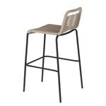 Chaises de bar Lambton I Acier / Polyester - Beige - Beige