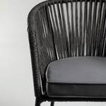 Chaise de jardin Yanet Acier / Polyester - Noir - Noir