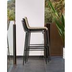 Chaises de bar Lambton I Acier / Polyester - Gris - Gris