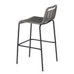 Chaises de bar Lambton I Acier / Polyester - Gris - Gris