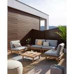 Loungegroep Viridis (3-delig) massief acaciahout/polyester - bruin/grijs