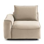 Modulaire fauteuil BUCKLEY fluweel - Velours Shyla: Beige - Armleuning vooraanzicht links