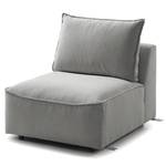 Modulaire fauteuil BUCKLEY geweven stof - Geweven stof Saia: Lichtgrijs - Zonder armleuningen