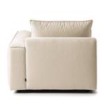 Modulaire chaise longue BUCKLEY geweven stof - Geweven stof Saia: Beige - Armleuning vooraanzicht rechts