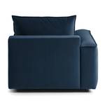 Modulaire fauteuil BUCKLEY fluweel - Velours Shyla: Donkerblauw - Armleuning vooraanzicht links