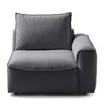 Fauteuil modulable BUCKLEY Tissu - Tissu Saia: Gris minéral - Accoudoir monté à droite (vu de face)