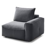 Fauteuil modulable BUCKLEY Tissu - Tissu Saia: Gris minéral - Accoudoir monté à droite (vu de face)