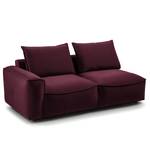 2,5-Sitzer Modulsofa BUCKLEY Samt Shyla: Aubergine - Armlehne davorstehend links