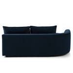 Ottomane modulable BUCKLEY Velours - Velours Shyla: Bleu foncé - 196 x 146 cm - Alignement à gauche