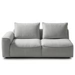 2,5-Sitzer Modulsofa BUCKLEY Webstoff - Webstoff Saia: Hellgrau - Armlehne davorstehend links