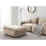 Gestoffeerde hocker BUCKLEY fluweel - Velours Shyla: Beige