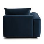 Modulaire chaise longue BUCKLEY fluweel - Velours Shyla: Donkerblauw - Armleuning vooraanzicht links