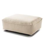 Gestoffeerde hocker BUCKLEY geweven stof - Geweven stof Saia: Beige