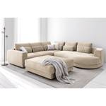 Polsterhocker WILLOWS Samt - Samt Shyla: Beige