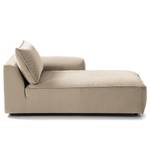 Modullongchair BUCKLEY Samt - Samt Shyla: Beige - Armlehne davorstehend rechts