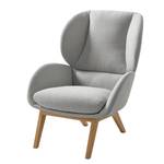 Fauteuil MAROLS Tissu Saia: Gris clair - Chêne clair