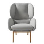 Fauteuil MAROLS Tissu Saia: Gris clair - Chêne clair