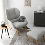 Fauteuil MAROLS Tissu Saia: Gris clair - Chêne clair