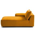 Modulaire chaise longue BUCKLEY fluweel - Velours Shyla: Oranje Geel - Armleuning vooraanzicht links